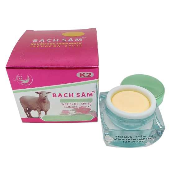 Kem Bạch Sâm K12 sạch mụn - Trắng da - Giảm thâm - Mờ sẹo - Làm dịu da Bạch Sâm K12 (30g) 1