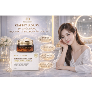 Kem T&T LUXURY đa chức năng 10 IN1 phục hồi - tái tạo - dưỡng ẩm - nám - trắng da - chống nắng SPF 45 PA++  20gr