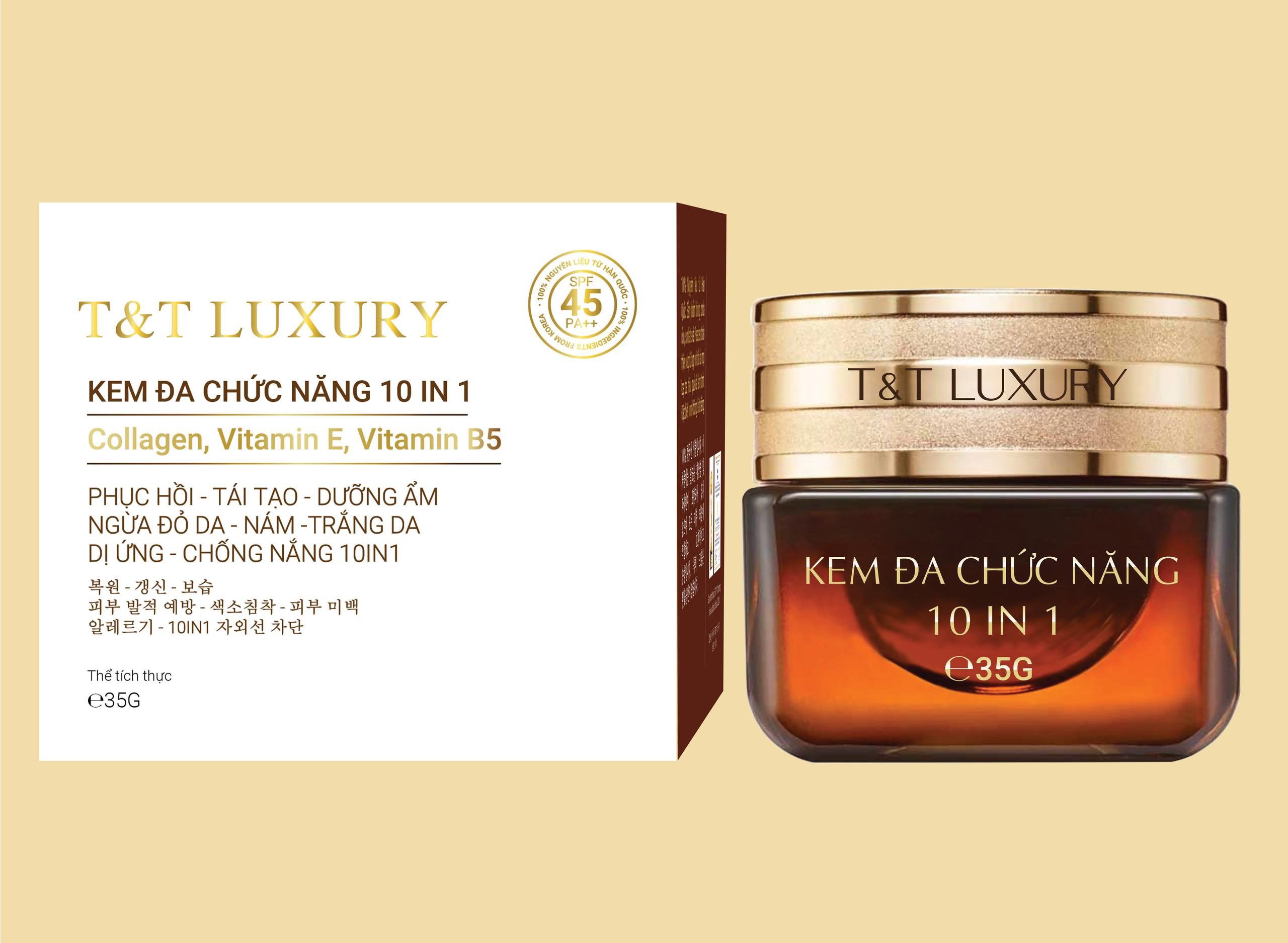 Kem T&T LUXURY đa chức năng 10 IN1 phục hồi - tái tạo - dưỡng ẩm - nám - trắng da - chống nắng SPF 45 PA++  20gr 2