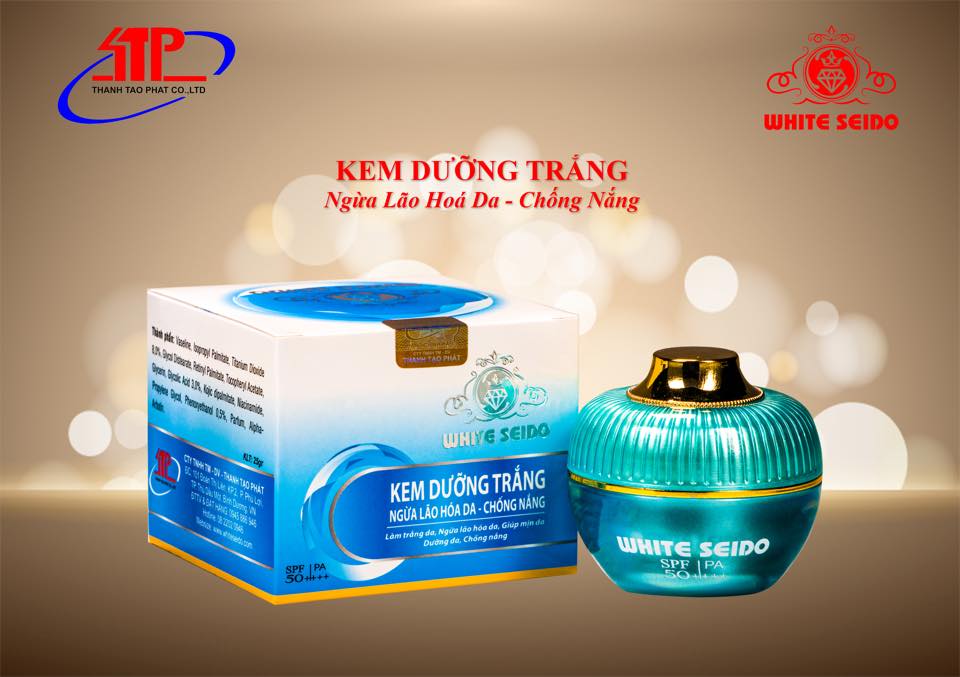 KEM WHITE SEIDO DƯỠNG TRẮNG NGỪA LÃO HÓA DA CHỐNG NẮNG 25G 1