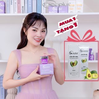 KEM FACEPLUS+ B5 DƯỠNG TRẮNG DA - CHỐNG NẮNG 40GR - NEW TẶNG KEM TẨY LÔNG