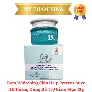 (XANH) KEM WHITENING SKIN HELP PREVENT ANCE HD HOÀNG DŨNG HỖ TRỢ GIẢM MỤN 12G 1