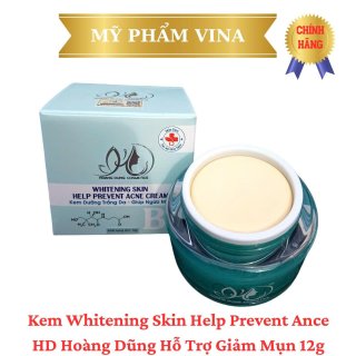 (XANH) KEM WHITENING SKIN HELP PREVENT ANCE HD HOÀNG DŨNG HỖ TRỢ GIẢM MỤN 12G 2