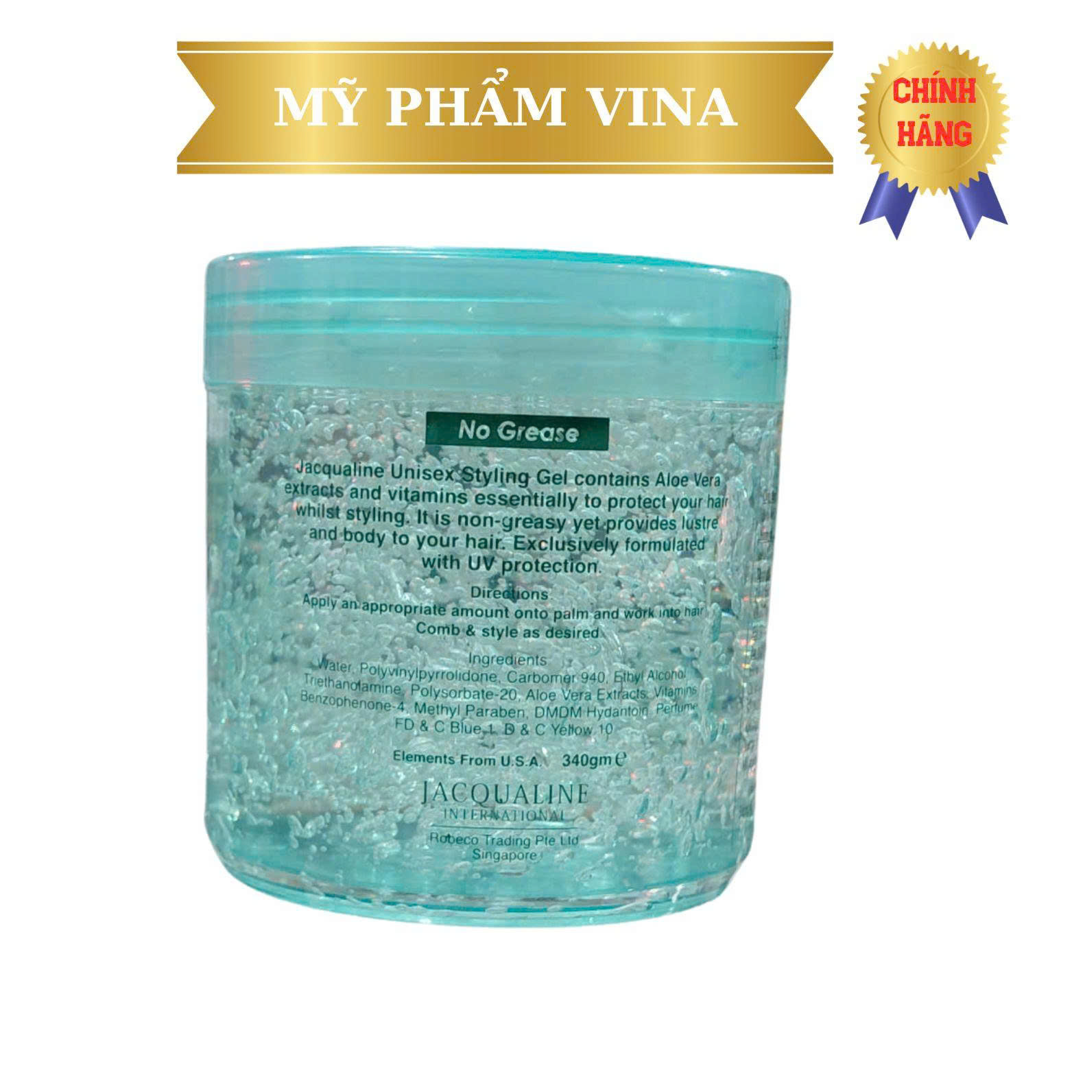 GEL VUỐT TÓC UNISEX JACQUALINE STYLING GEL 340GR 2