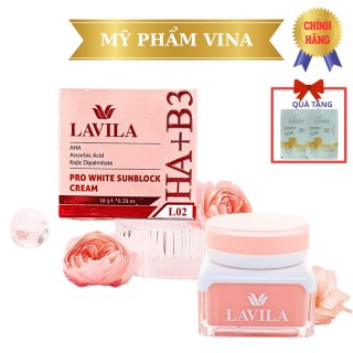 Kem Lavila L02 Dưỡng Trắng Da Chống Nắng AHA-B3 10GR (tặng mặt nạ) 1