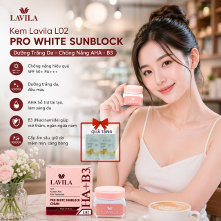 Kem Lavila L02 Dưỡng Trắng Da Chống Nắng AHA-B3 10GR (tặng mặt nạ)