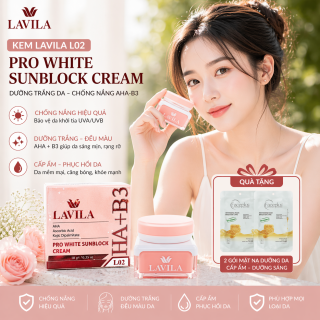 Kem Lavila L02 Dưỡng Trắng Da Chống Nắng AHA-B3 10GR (tặng mặt nạ)