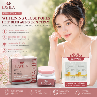 Kem Lavila L03 dưỡng trắng da se khít lỗ chân lông 10gr - Whitening Close Pores Help Blur Aging Skin Cream  (tặng mặt nạ
