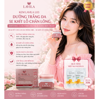 Kem Lavila L03 dưỡng trắng da se khít lỗ chân lông 10gr - Whitening Close Pores Help Blur Aging Skin Cream  (tặng mặt nạ