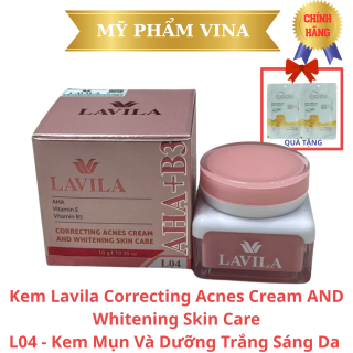 Kem Lavila L04 Correcting Acnes Cream And Whitening Skin Care - Dưỡng Trắng Da Sạch Mụn 10GR (tặng mặt nạ) 1