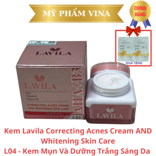Kem Lavila L04 Correcting Acnes Cream And Whitening Skin Care - Dưỡng Trắng Da Sạch Mụn 10GR (tặng mặt nạ) 2