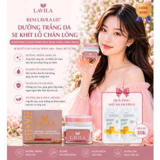 Kem Lavila L07 Dưỡng Trắng Da Se Khít Lỗ Chân Lông 15g - Whitening Close Pores Help Blur Aging Skin Cream (TẶNG MẶT NẠ)