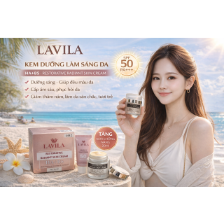 Kem Lavila L12 Restorative Radiant Skin Cream HA+B5 - Kem Dưỡng Làm Sáng Da 35GR (TẶNG KEM CHỐNG NẮNG 20ML)