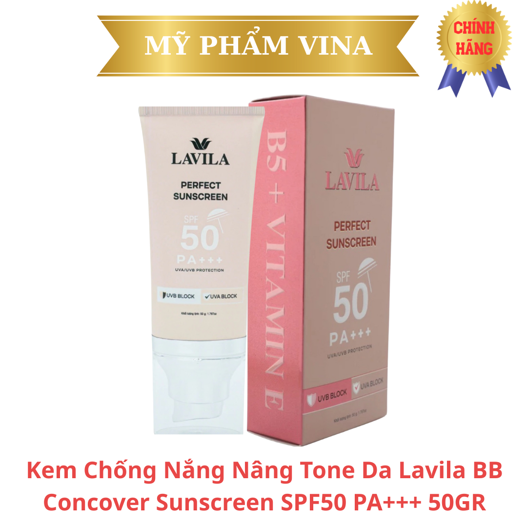 Kem Chống Nắng Lavila BB Concover Sunscreen SPF50 PA+++ Nâng Tone Da 50G 2
