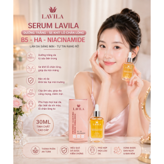 Serum Lavila Dưỡng Trắng Se Khít Lỗ Chân Lông B5-HA-Niacinamide 30ML