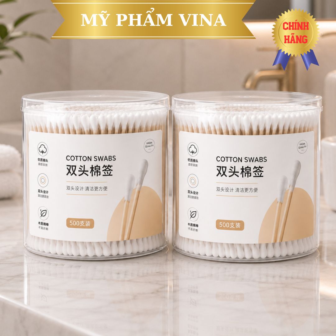 COMBO 2 Hộp 500 Cây Tăm Bông COTTON SWABS 2