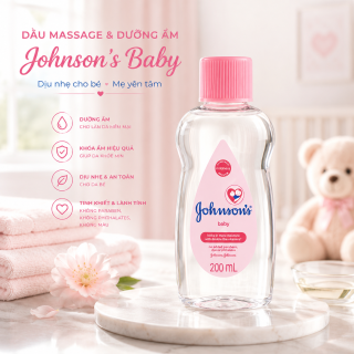 Dầu masage và dưỡng ẩm Johnsons Baby (200ml)