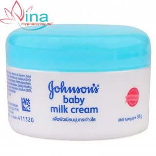 Kem dưỡng da Johnsons Baby chứa sữa và gạo  (50g) 2