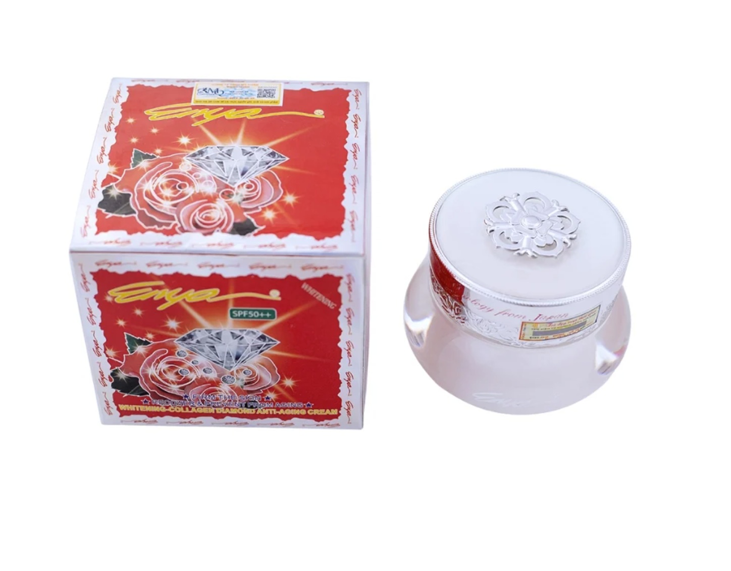 Kem Dưỡng Trắng Da Chống Lão Hóa Cao Cấp ENYA Collagen Kim Cương 25gr 2