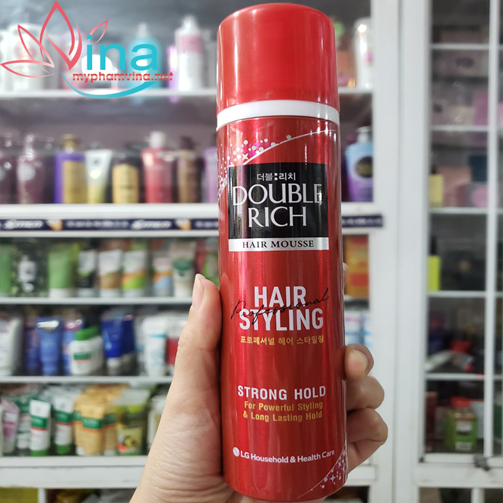 Mouse Tạo Kiểu Tóc Double Rich  STRONG HOLD 150ml 2