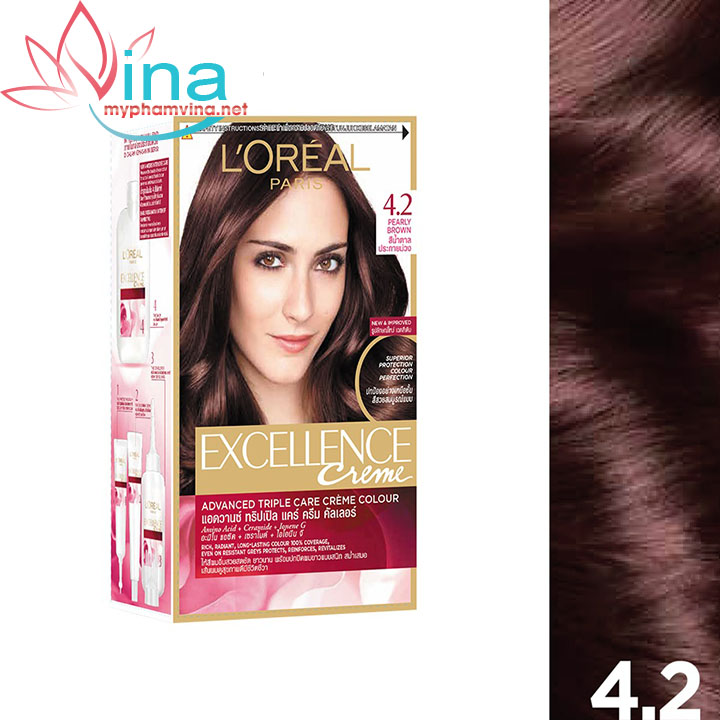 L\'Oreal Excellence Cream Phủ Bạc là sản phẩm chăm sóc tưởng chừng như đơn giản nhưng lại khiến cho bạn tự tin và nổi bật hơn. Sử dụng sản phẩm này sẽ giúp cho mái tóc của bạn trở nên bóng mượt, rực rỡ, không còn dấu vết của bạc tóc và đem lại cho bạn vẻ đẹp trẻ trung, khỏe mạnh.