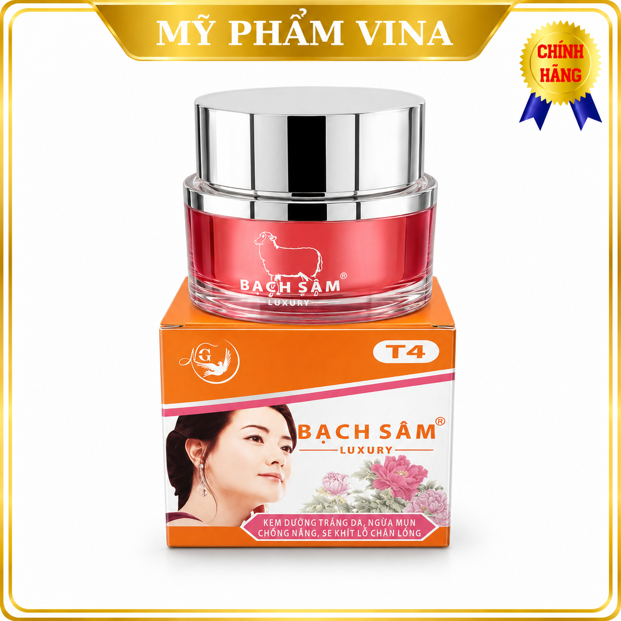 Kem Bạch Sâm T4 Luxury Dưỡng Trắng Da, Ngừa Mụn, Chống Nắng, Se Khít Lỗ Chân Lông 1