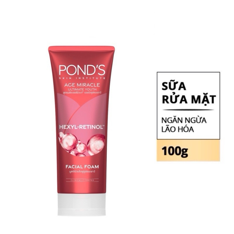 Sữa Rửa Mặt Ngăn Ngừa Lão Hóa Pond\'s Age Miracle 100g ( Mẫu Mới ) 1