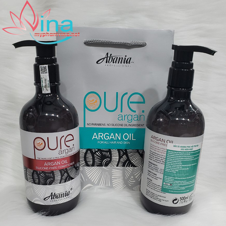 DẦU XẢ DƯỠNG CHẤT PHỤC HỒI ABANIA PURE ARGAN CONDITIONER 500ML 2