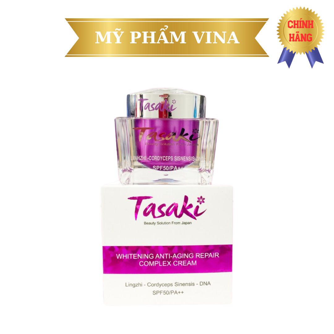 Kem Tasaki Dưỡng trắng da cao cấp Linh Chi – Đông Trùng – DNA 25GR - Tasaki Whitening Anti-aging Repair Complex Cream
