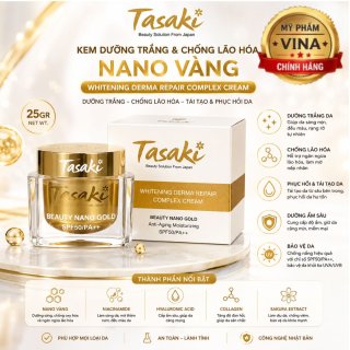 Kem Tasaki dưỡng trắng và chống lão hóa Nano Vàng 25GR - Tasaki Whitening Derma Repair Complex Cream