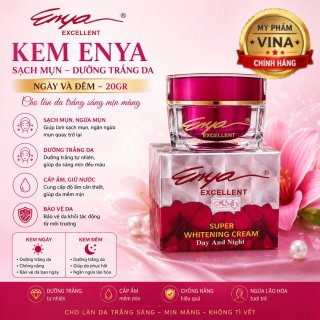 Kem Dưỡng Da ENYA Dưỡng Trắng, Ngừa Mụn Ngày & Đêm 20G