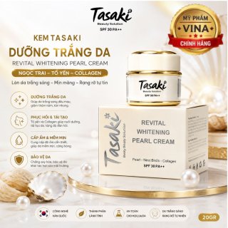Kem Tasaki Dưỡng trắng da Ngọc trai – Tổ yến – Collagen 20GR - Tasaki Revital Whitening Pearl Cream