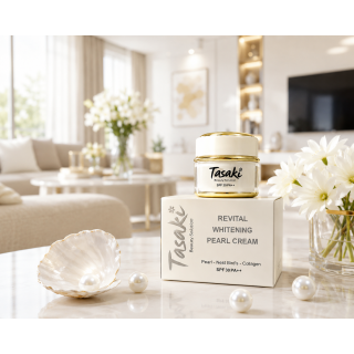 Kem Tasaki Dưỡng trắng da Ngọc trai – Tổ yến – Collagen 20GR - Tasaki Revital Whitening Pearl Cream