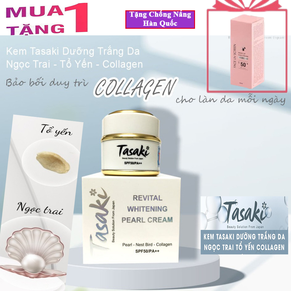 Kem Tasaki dưỡng trắng da Ngọc trai – Tổ yến – Collagen 20gr 1