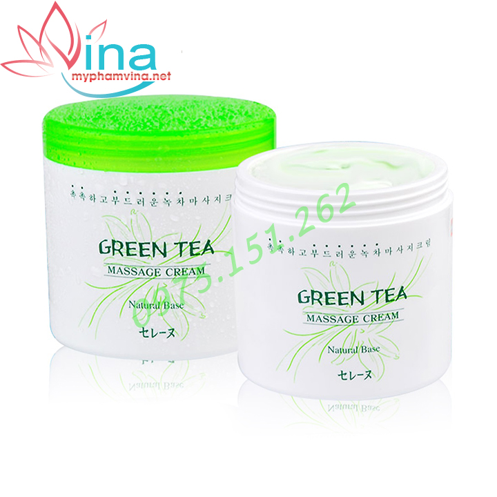 Kem Massage Trà Xanh MIRA Green Tea Massage Cream Hàn Quốc (450ml)