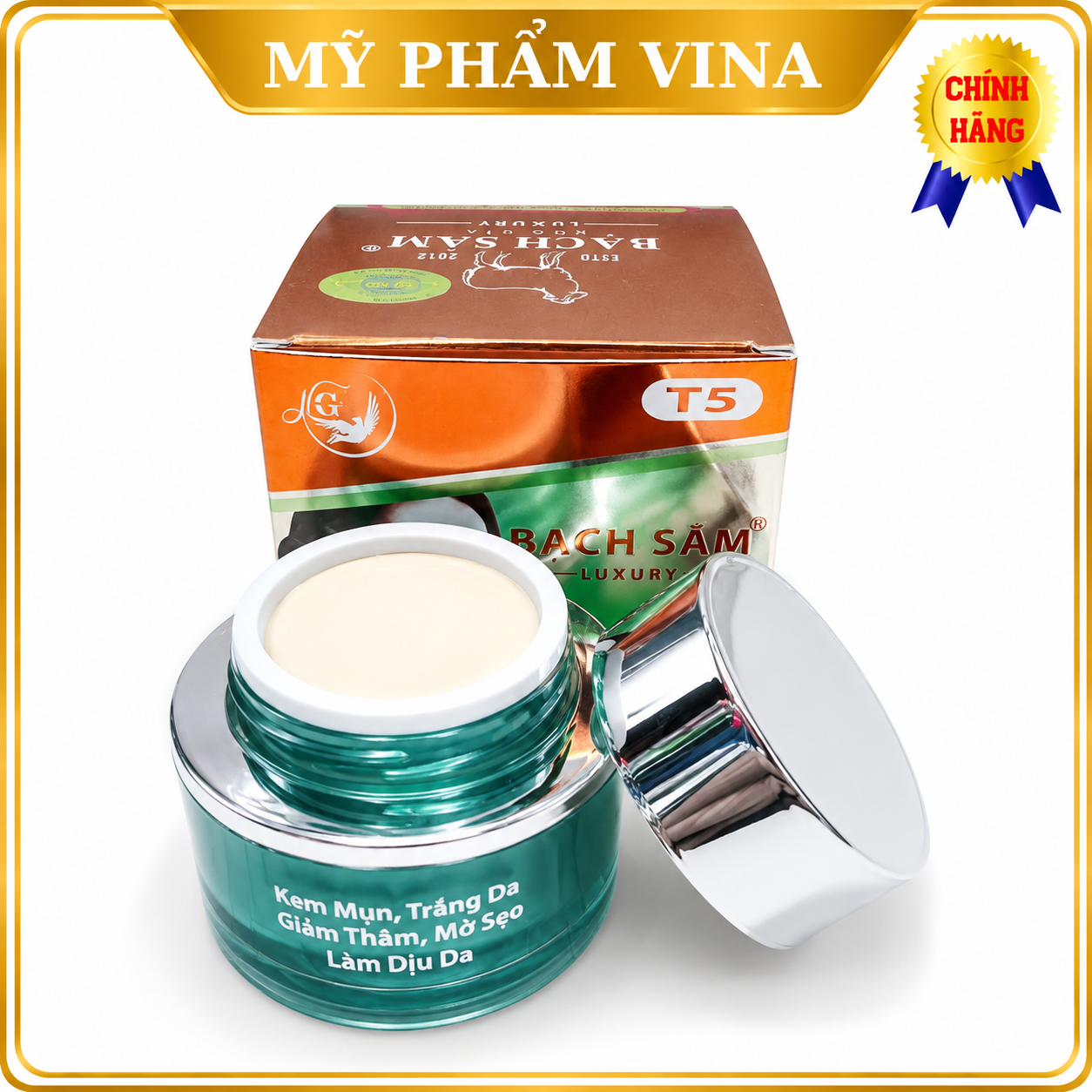 Kem Bạch Sâm T5 LUXURY Sạch Mụn, Trắng Da, Giảm Thâm, Mờ Sẹo, Làm Dịu Da 1