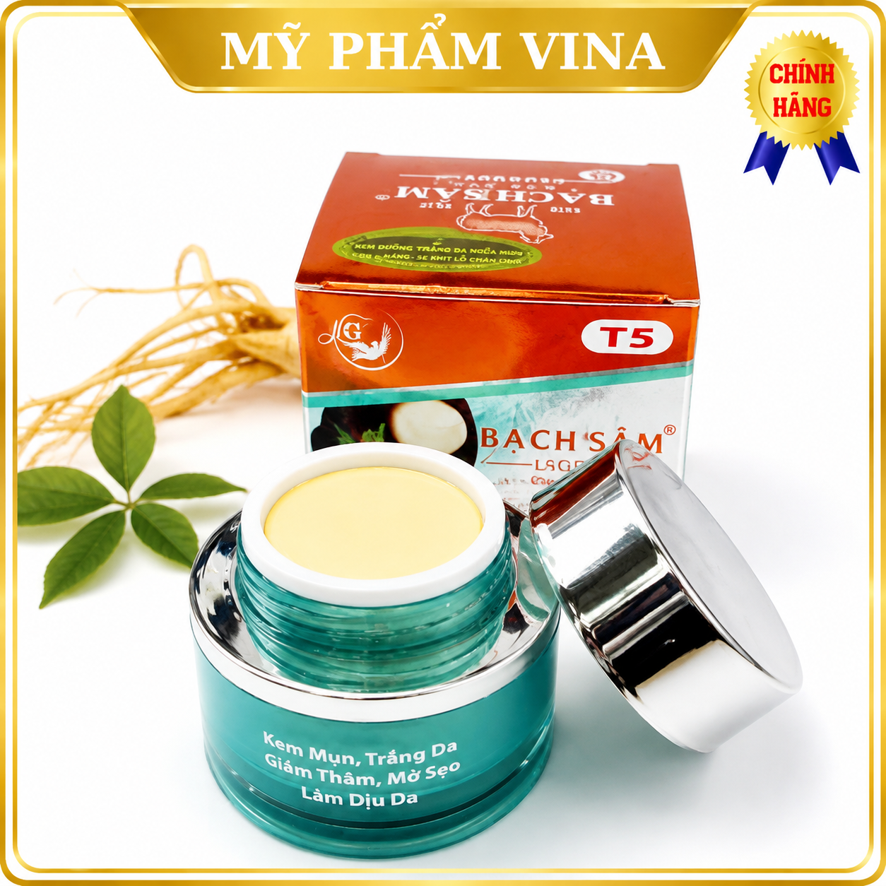 Kem Bạch Sâm T5 LUXURY Sạch Mụn, Trắng Da, Giảm Thâm, Mờ Sẹo, Làm Dịu Da 2