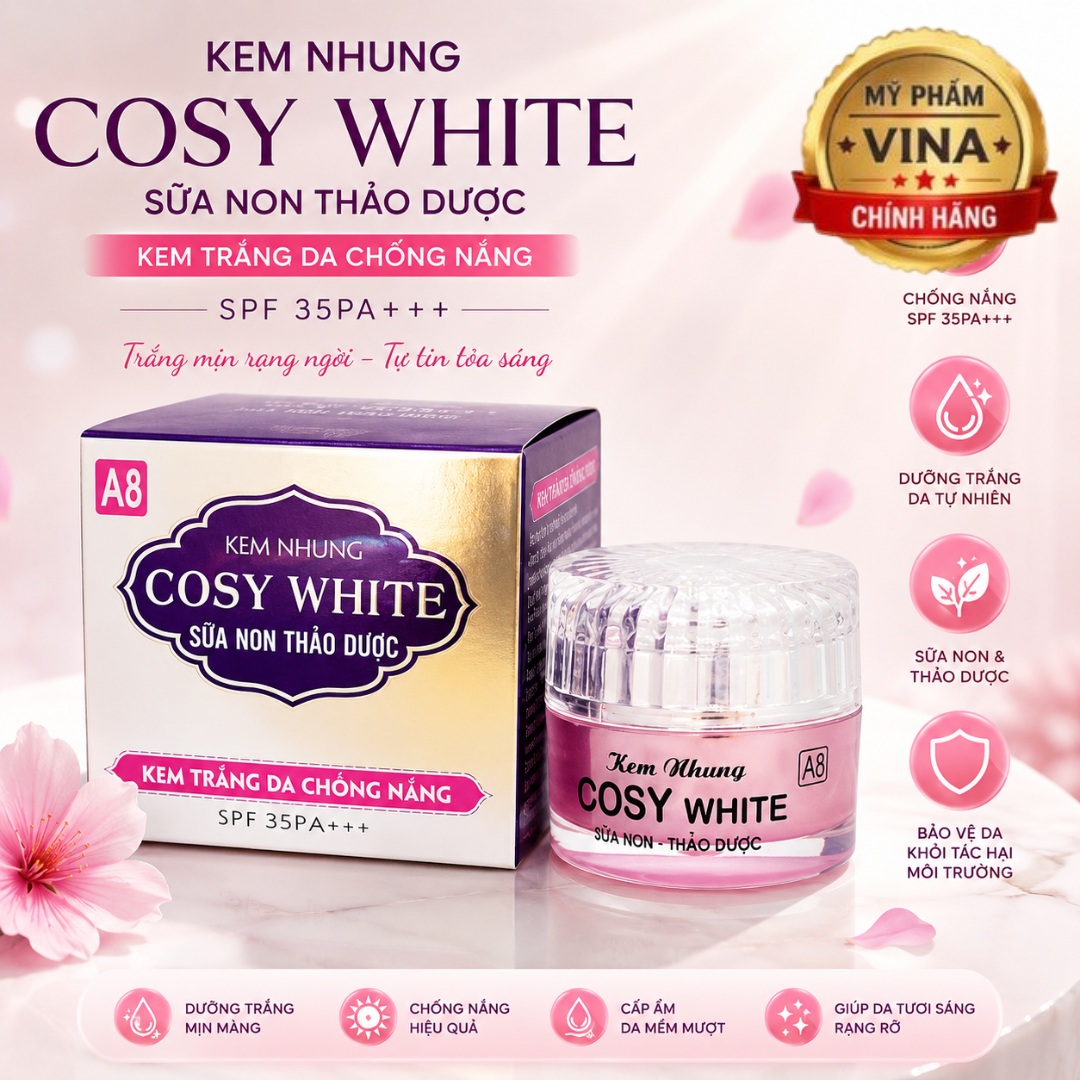 Kem Cosy White A8 dưỡng trắng da chống nắng 12gr 1