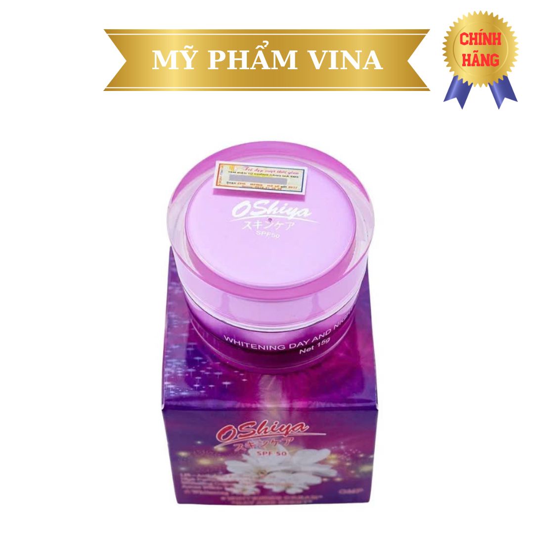 Kem Dưỡng Da OSHIYA Dưỡng Trắng Ngừa MụN Ngày và Đêm 15gr