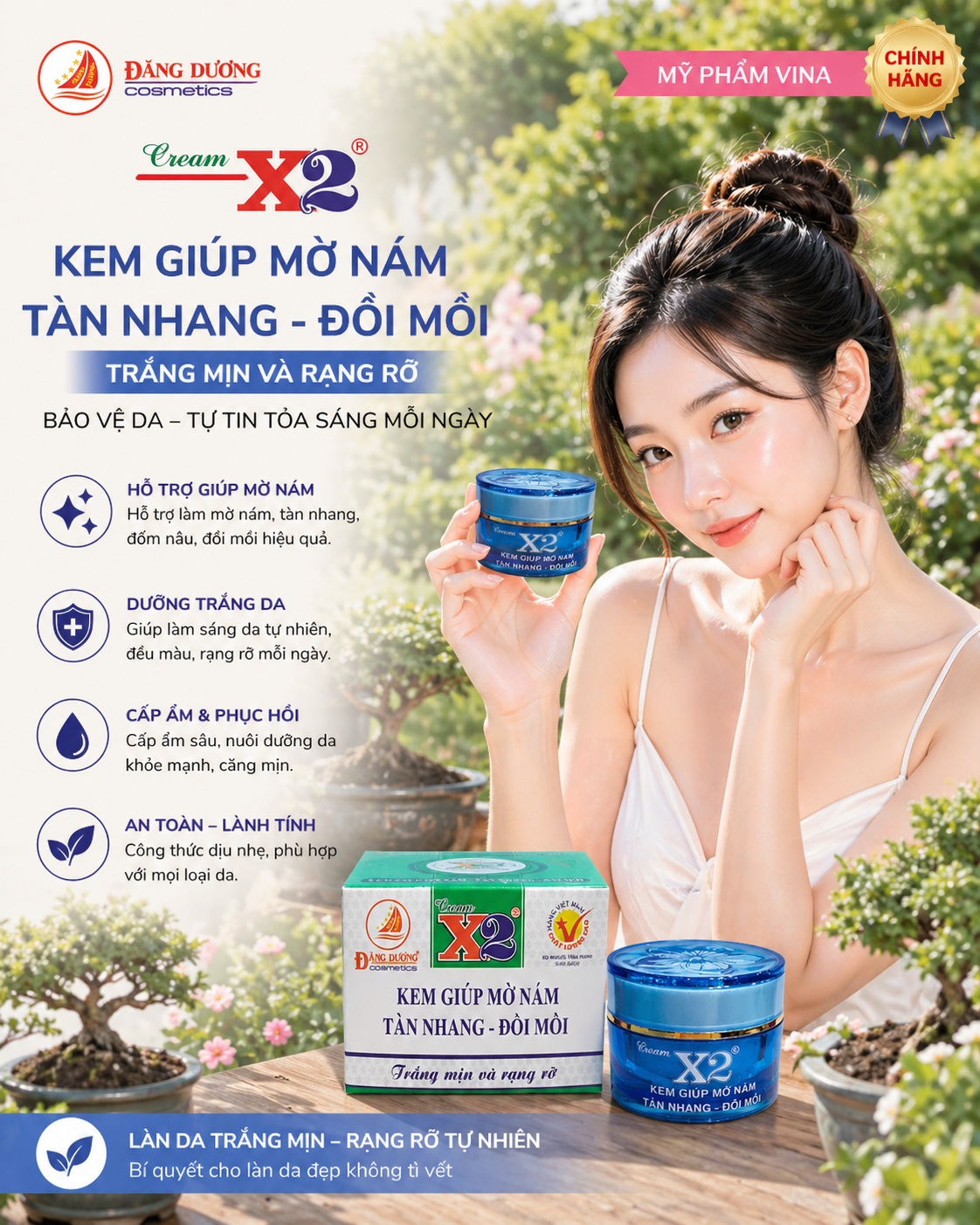 KEM X2 ĐĂNG DƯƠNG - KEM X2 NÁM TÀN NHANG ĐỒI MỒI 8GR 2