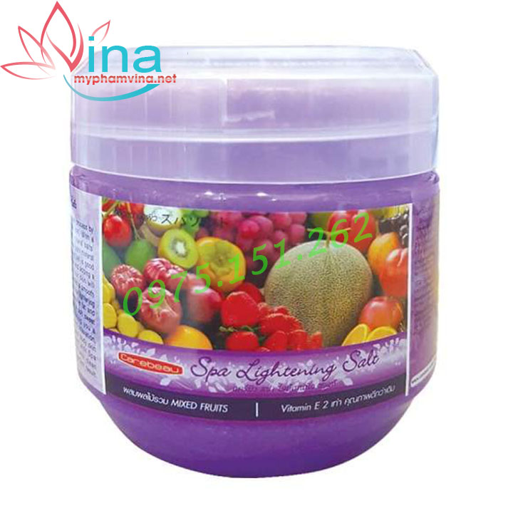 Tẩy Tế Bào Chết Dưỡng Trắng Da Carebeau Spa Lightening Salt Hương Trái Cây 700gr 2