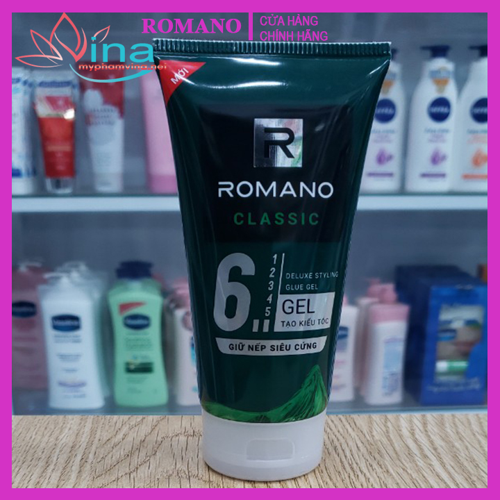 Gel vuốt tóc Romano Classic Siêu cứng 150g- Mẫu mới