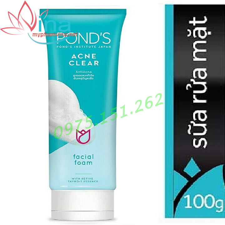 Sữa Rửa Mặt Ngừa Mụn Ponds Acne Clear 100g 1