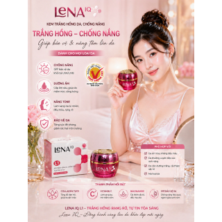 Kem LENA-IQ L1 dưỡng trắng - Hồng da - Chống nắng - Bảo vệ da 12GR
