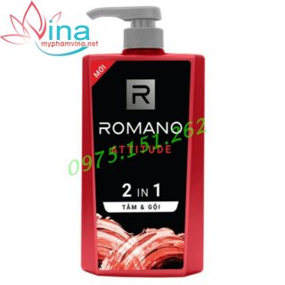 Dầu tắm và gội 2 trong 1 ROMANO Attitude 650g