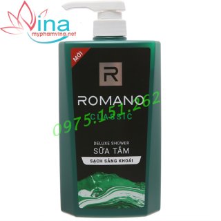 Sữa tắm nước hoa Romano Classic sạch sảng khoái 650g