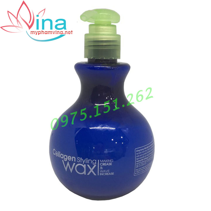 WAX GIỮ NẾP TÓC LAVOX COLLAGEN MÀU XANH 300ML