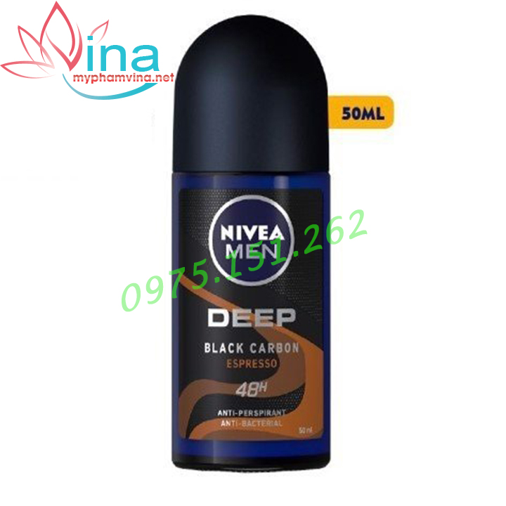 Lăn khử mùi Nivea Men Deep Black Charcoal Espresso 50ml 2