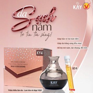 Kem KAY KY4 Sạch Nám Tàn Nhang Đồi Mồi Chống Nắng 30GR - Tặng kèm 1 ống huyết thanh kích trắng da