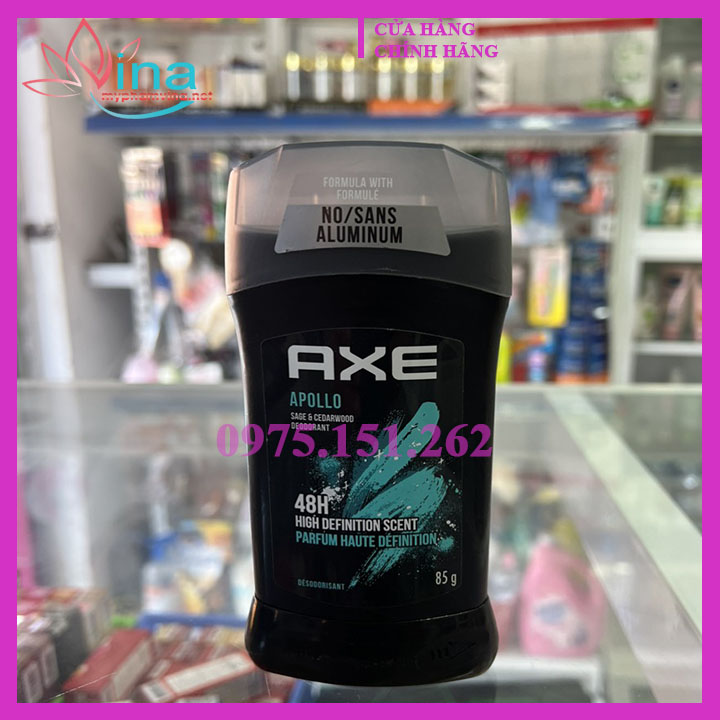 Sáp khử mìu Axe Fresh Apollo Deodorant 85g (màu XANH)